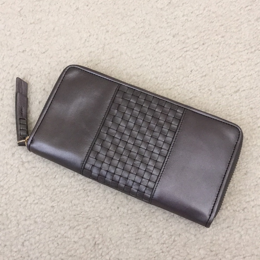 Cole Haan Metallic Heritage Weave Wallet NWOT